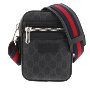 GUCCI Messenger Bag Shoulder GG Supreme Black